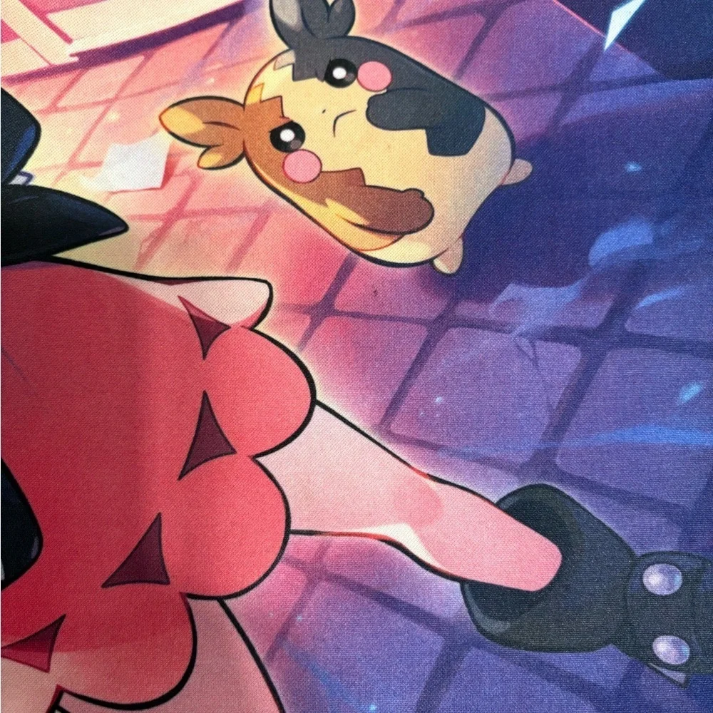 Pokemon Crown Zenith keyboard mat with Black and Pink Design